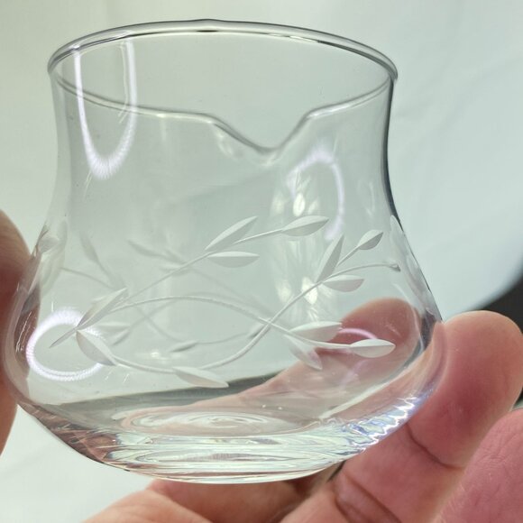 Vintage Princess House Heritage Etched Glass Condiment Jar With Lid & Spoon - Picture 8 of 12